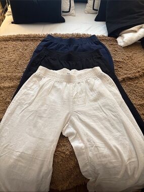 Old Navy Elastic-Waist Linen Pants - BLACK ONLY